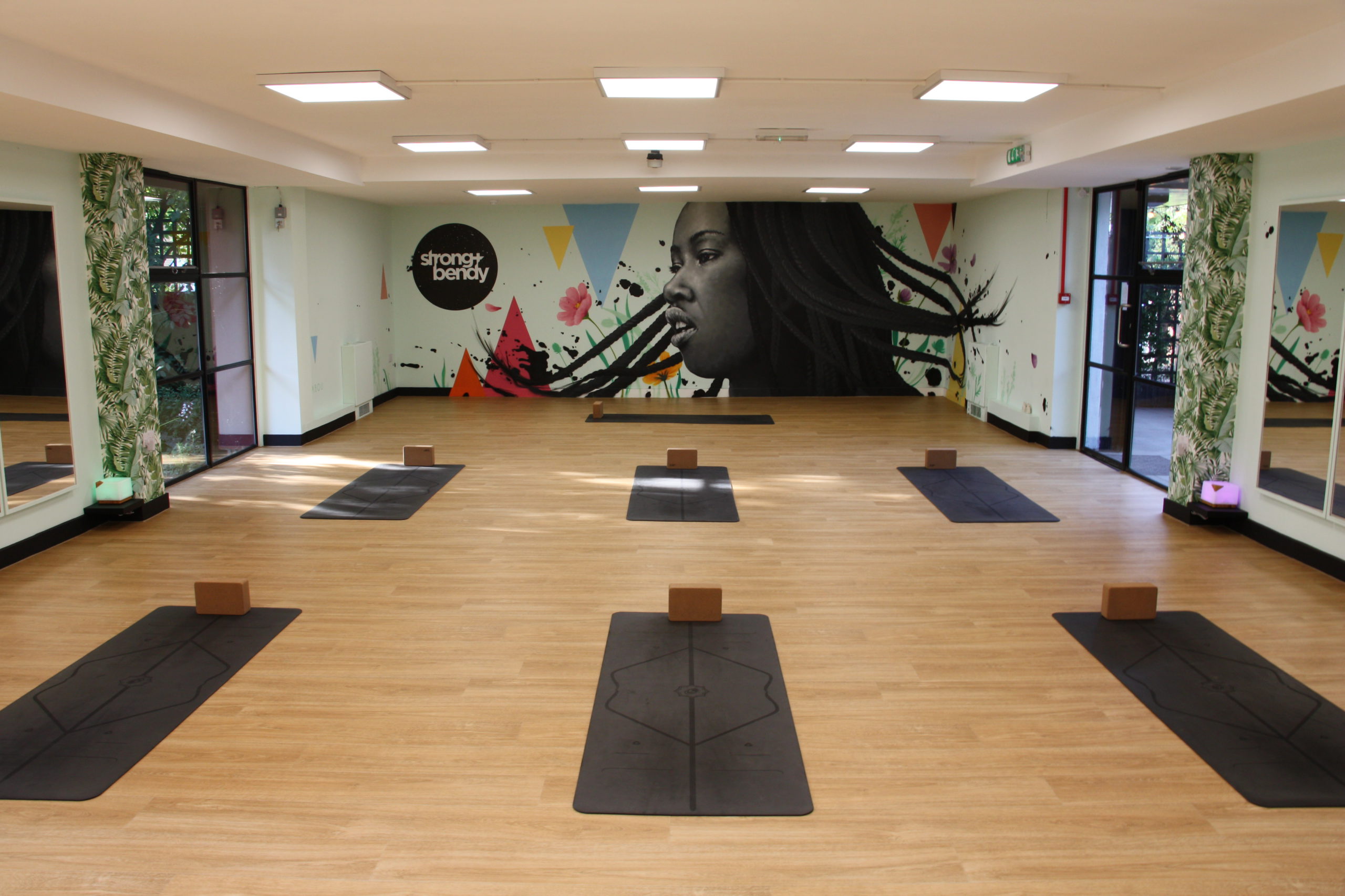yoga and pilates socially distances and safe in airy indoor studio